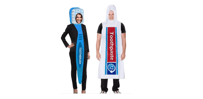 Toothbrush and Toothpaste Couples Costume